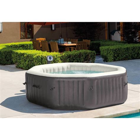 Intex 6 Person Octagonal Portable Inflatable Hot Tub Spa Patio Garden Furniture for sale from ...