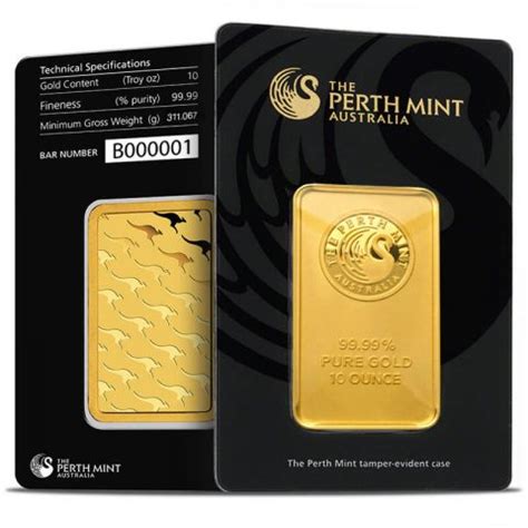 Buy 10 oz. Gold Bar | Perth Mint Gold Bars | U.S. Money Reserve