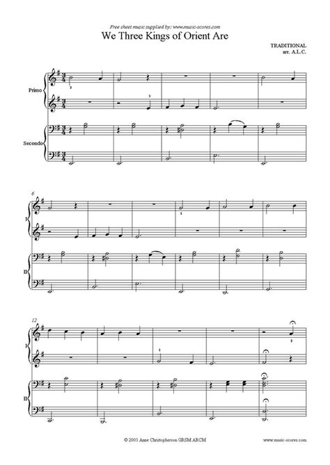 We Three Kings: Piano Duet by Christmas | Music, Sheet music, Keyboard lessons