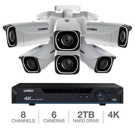 CCTV 4K 8 Channel NVR with 6 x Ultra HD 4K Cameras 2TB Hard Disc No ...