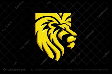 Shield Lion Head Logo