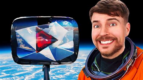 I Sent MrBeast's 100 Million Playbutton into Space Realtime YouTube ...