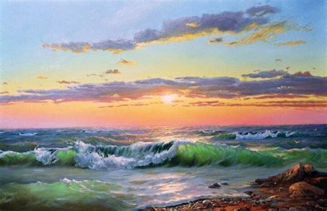 Pin by Aliye Balcı on DALGALAR&THE WAVES | Seascape paintings, Ocean painting, Landscape paintings