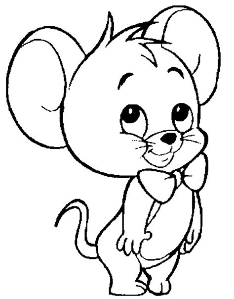 Jerry Mouse Coloring Pages | Cartoon art drawing, Disney art drawings, Cute easy drawings