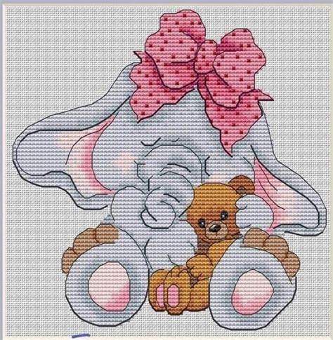 Baby Elephant Cross Stitch Pattern, Baby Elephant Playing With Toy Beat Cross Stitch Pattern ...