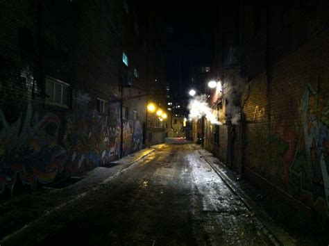 Dark Alleyway at Night