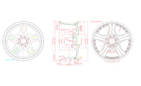 Autocad Color Wheel Drawing