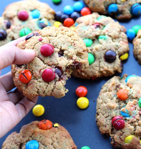 Peanut Butter M&M Cookies - Cook With Manali