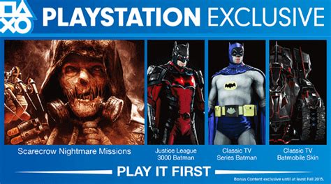 Batman: Arkham Knight PS4 Exclusive DLC Skins And Missions Revealed