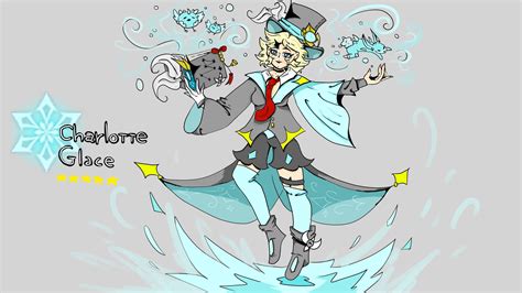 Character Idea / Concept - Cryo Catalyst from Fontaine - Charlotte Glace ( Art by : Me ( Masky ...