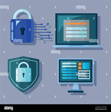 four data privacy icons Stock Vector Image & Art - Alamy