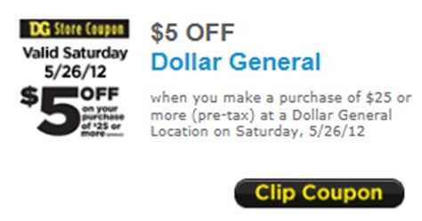 $5 off $25 Purchase Family Dollar & Dollar General Store Coupons - AddictedToSaving.com