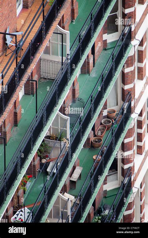 The Balconies of Luxury apartments in Westminster, London Stock Photo - Alamy