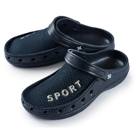 Roxoni - Roxoni Men's Waterproof Rubber Clog Sandals with Mesh Upper ...