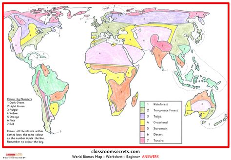 World Biome Map Coloring Worksheet – Pro Worksheet