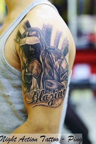 Stunning Boxing Gloves Tattoo