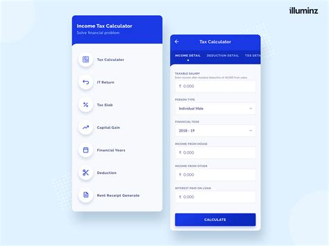 Tax calculator by Nishant sharma for illuminz on Dribbble