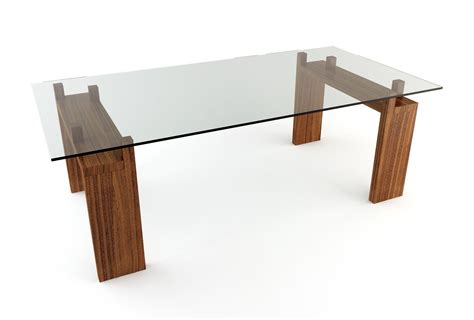 Wood Base Glass Top Dining Table - Ideas on Foter