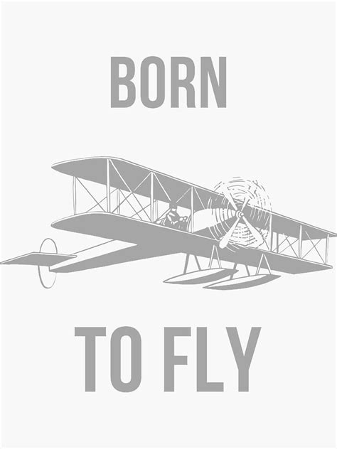 "Born to fly Aviation Design Aviation T-shirt Sticker" Sticker for Sale by VELATA | Redbubble