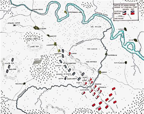 Map of the Battle of Bannockburn, by John Fawkes. Robert the Bruce ...