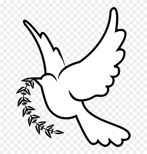 Columbidae Doves As Symbols Christianity Clip Art - White Dove Drawing Png - Free Transparent ...