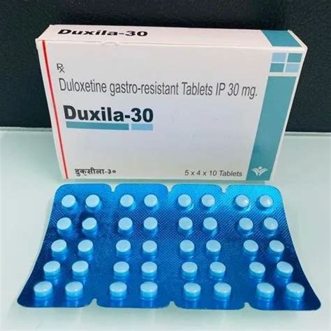 Duloxetine Gastro Resistant Tablets Ip 30 MG, 5 X 4 X 10, Prescription at Rs 119/strip in Ahmedabad