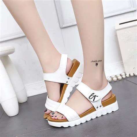 Aliexpress.com : Buy Summer Sandals Women Aged Flat Fashion Sandals ...