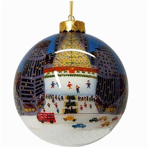 Rockefeller Center Glass Ball Christmas Ornament