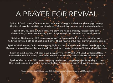 Methodist Evangelicals Together : Prayer for Revival from joyful News