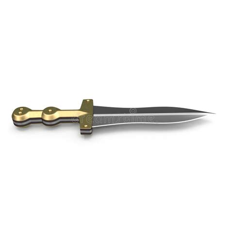 Roman Pugio Dagger on White. 3D Illustration Stock Illustration ...