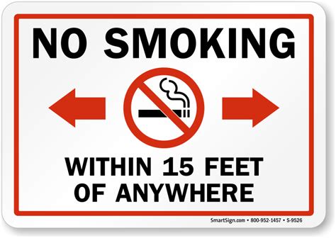 no smoking within 15 feet of anywhere - Clip Art Library