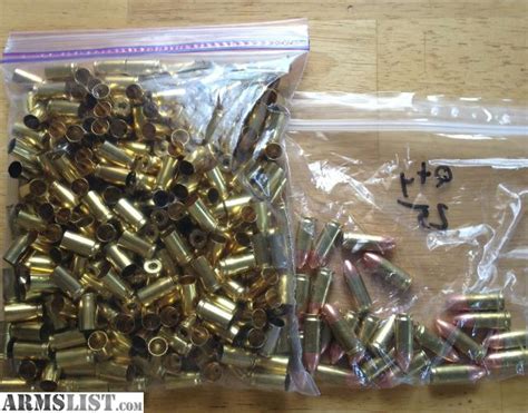 ARMSLIST - For Sale: 9mm brass, copper bullets, lead bullets, loaded ammo