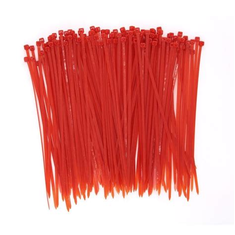 Wide 8 Inch 150 Pack Strong Red Color Heavy Duty Cable Zip Ties-Outdoor, Garden, Office ...