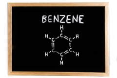 Benzene Molecular Structure On Black Background Stock Illustration ...