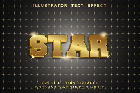 Star Text Effect Editable Graphic by riotj · Creative Fabrica