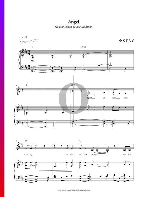 Angel (Sarah McLachlan) Piano Sheet Music - OKTAV