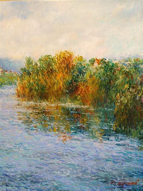 River Landscape Riverscape Painting 12 x 16 | Etsy