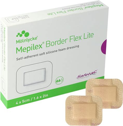 Mepilex Border Flex Lite Lot de 10 pansements en mousse auto-adhésifs 4 ...