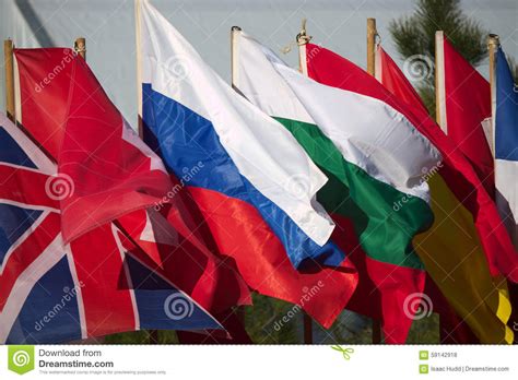 Row of Flags stock photo. Image of flag, united, hungary - 59142918