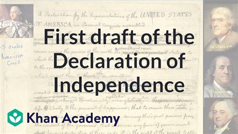 First draft of the Declaration of Independence | US History | Khan Academy - YouTube