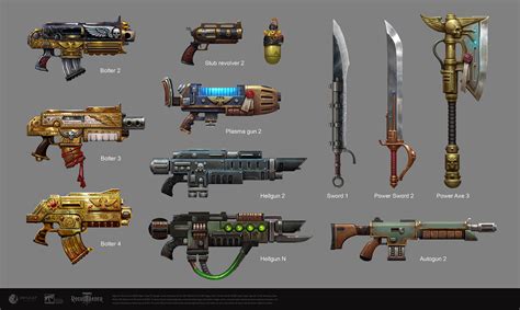 Rogue Trader Weapons - Art by Ilia Bodaikin - 40K Gallery