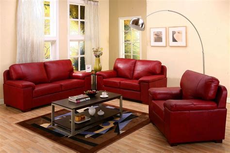 Make a bold statement in your living area with 2016 Red Leather Sofa | Leather living room ...