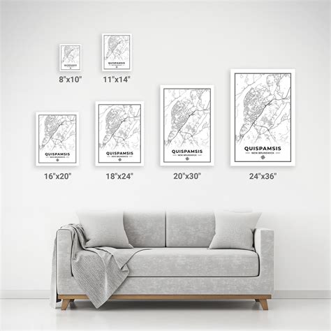 Quispamsis Map Print Map of Quispamsis New Brunswick Black - Etsy