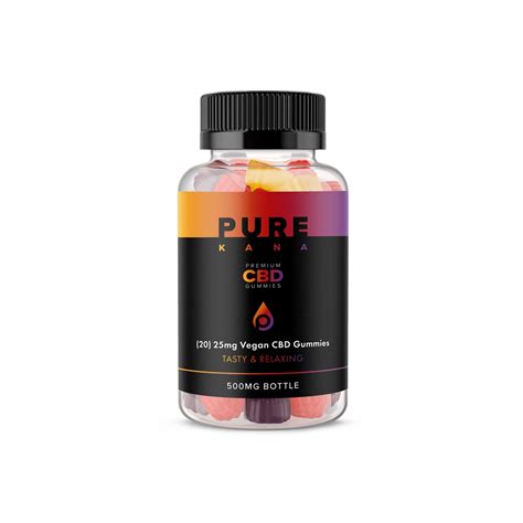 Natural CBD Gummy Bears 25mg x (20) = 500mg CBD | Purekana