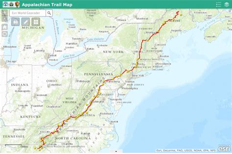 Appalachian Trail Map - Appalachian Trail Guide - Printable Appalachian ...