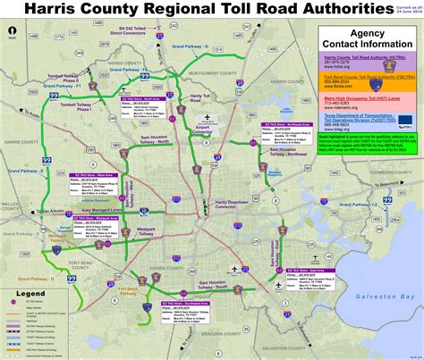 Houston route à péage) carte - carte de Houston, les routes à péage ...