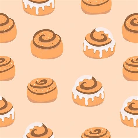 Cinnamon Roll Seamless Background Stock Illustration - Download - Clip Art Library