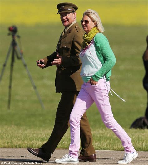 Hugh Bonneville takes wife Lulu Evans on set as he films Monuments Men ...