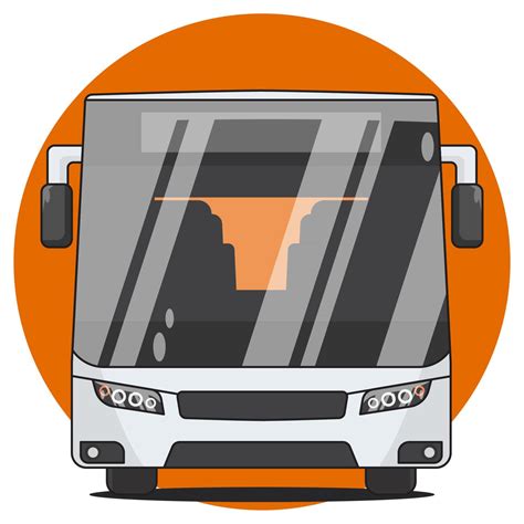 front view of modern bus, vector illustration 16891530 Vector Art at ...