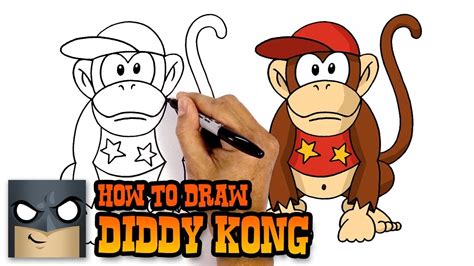 Simple Diddy Kong Drawing He lives on donkey kong island in the kongo ...